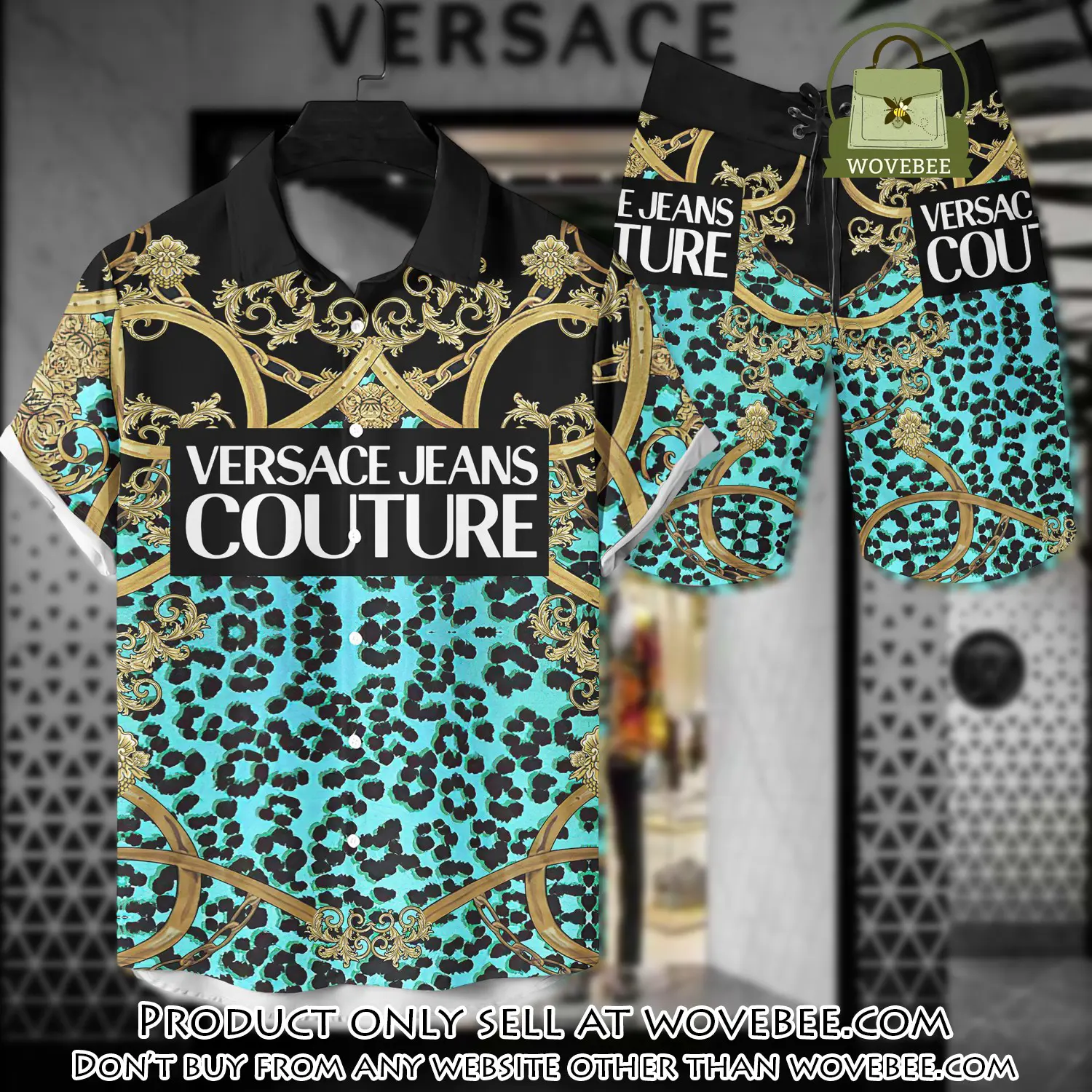 Versace luxury hawaiian shirt & short set lhs1217 wvb5134747